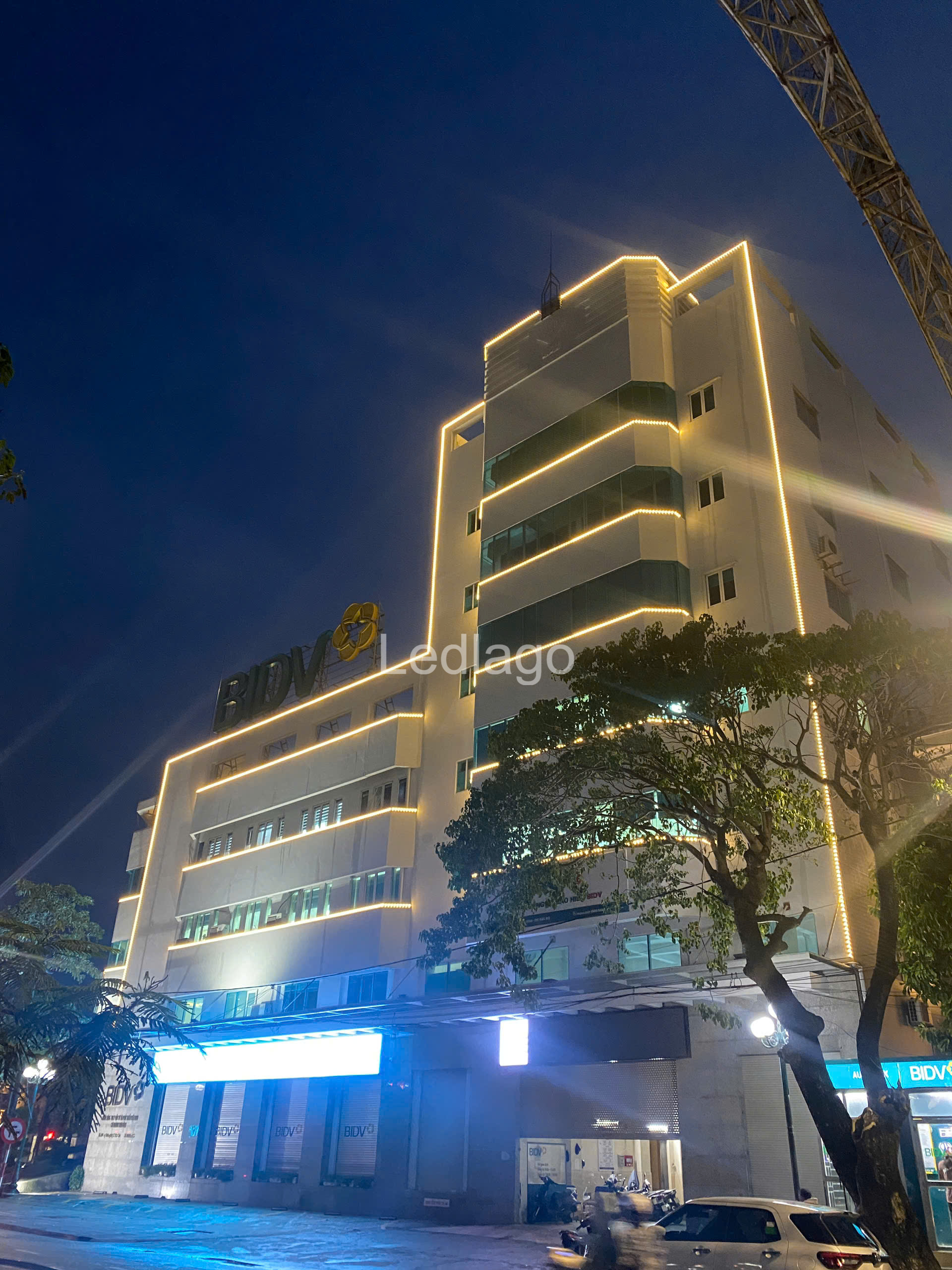 Led dây silicon tòa nhà
