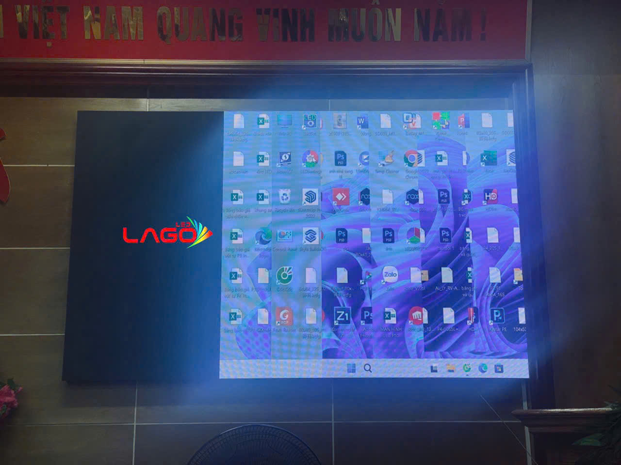 Thi công màn hình Led tại UBND 