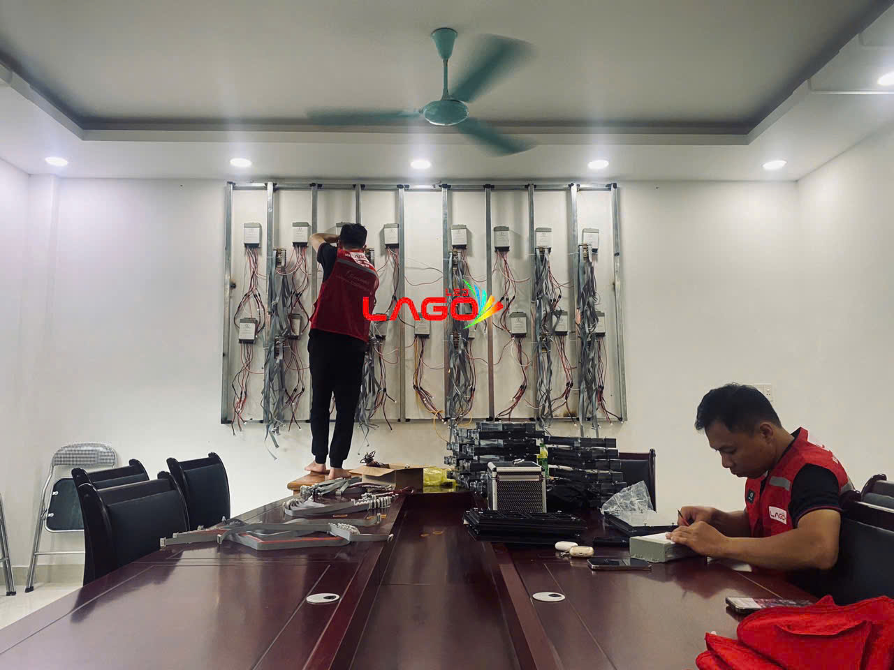 Thi công màn hình Led tại UBND 